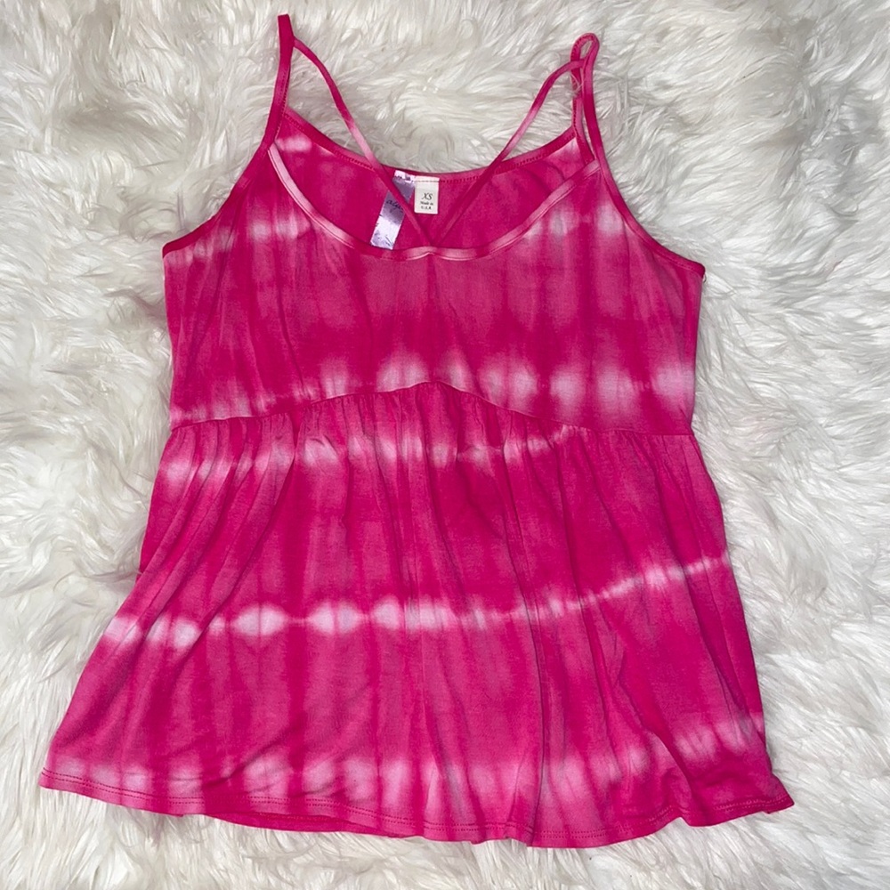 5 for $25🎈 Strappy chest pink tank
